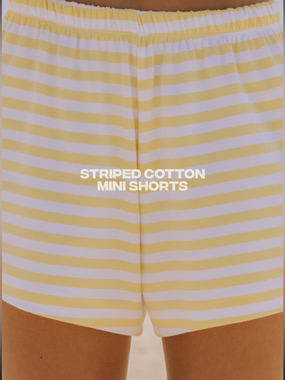Daily Drills Striped Cotton Mini Shorts